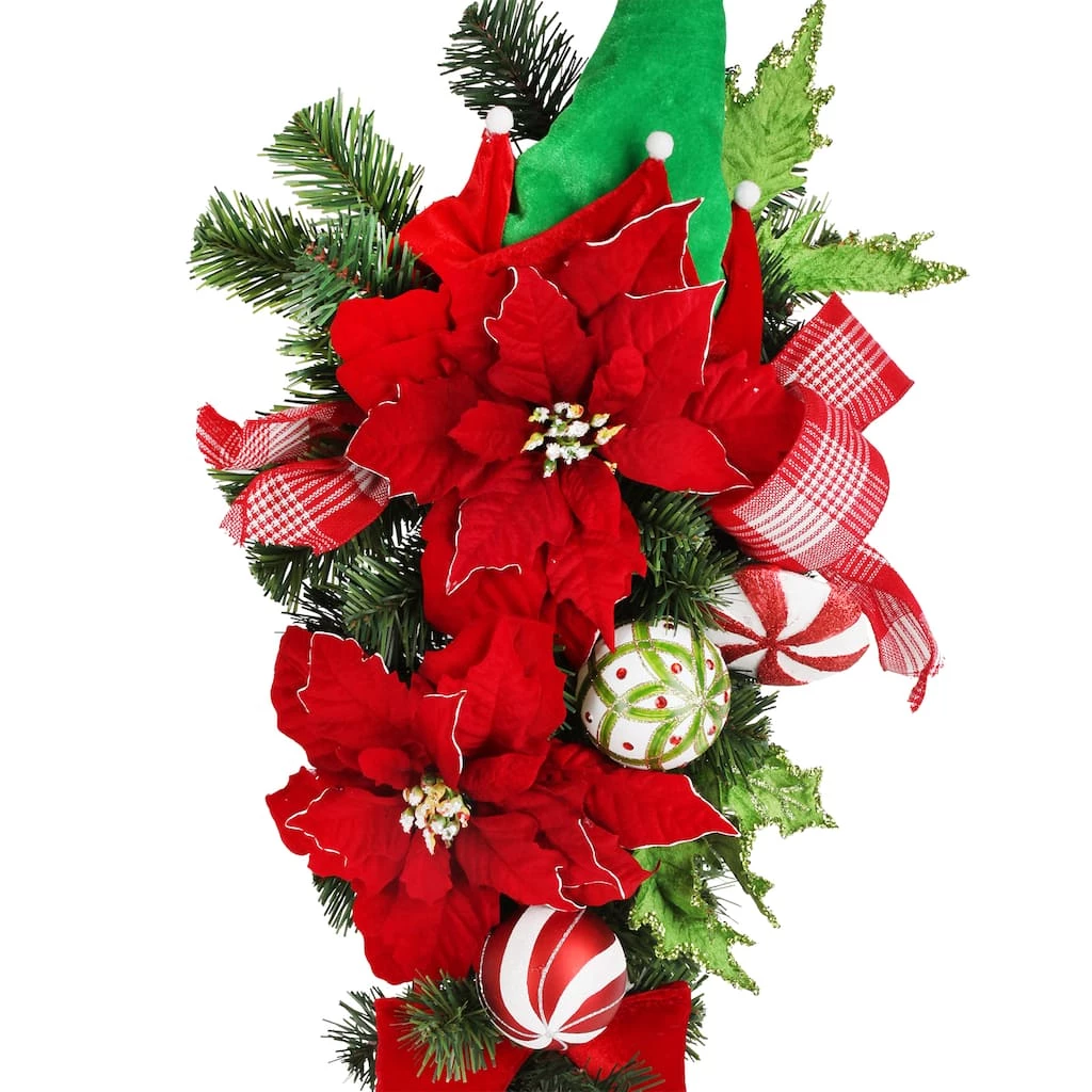Promo π 28" Poinsettia & Elf Leg Teardrop by Ashland® β 4 Promo π 28" Poinsettia & Elf Leg Teardrop by Ashland® β - Image 2