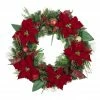 Best Pirce 🎉 30" Poinsettias, Pinecones, Berries & Ornaments Wreath by Ashland® 🥰