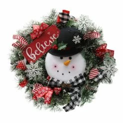 Wholesale 🤩 23" Snowman Wreath by Ashland® ⭐