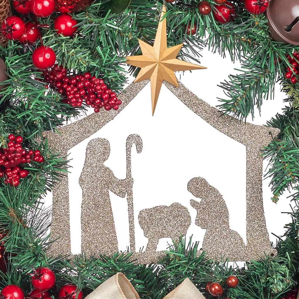 Cheapest β¨ 24" Church & Red Ball Ornament Pine Wreath by Ashland® π 5 Cheapest β¨ 24" Church & Red Ball Ornament Pine Wreath by Ashland® π - Image 3