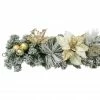 Flash Sale ⭐ 6ft. Poinsettia & Ornament Flocked Garland by Ashland® 🧨