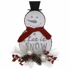 Outlet β¨ Red & White Tabletop Snowman With Pinecones by Ashland® β€οΈ