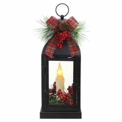 Hot Sale ⌛ 12" Black Metal Lantern With LED Lights by Ashland® 🔔 -Christmas Shop 10700071 2