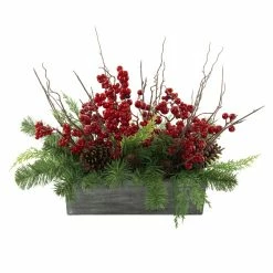 Discount 🧨 Pine & Berry Arrangement In Wooden Box by Ashland® ✨