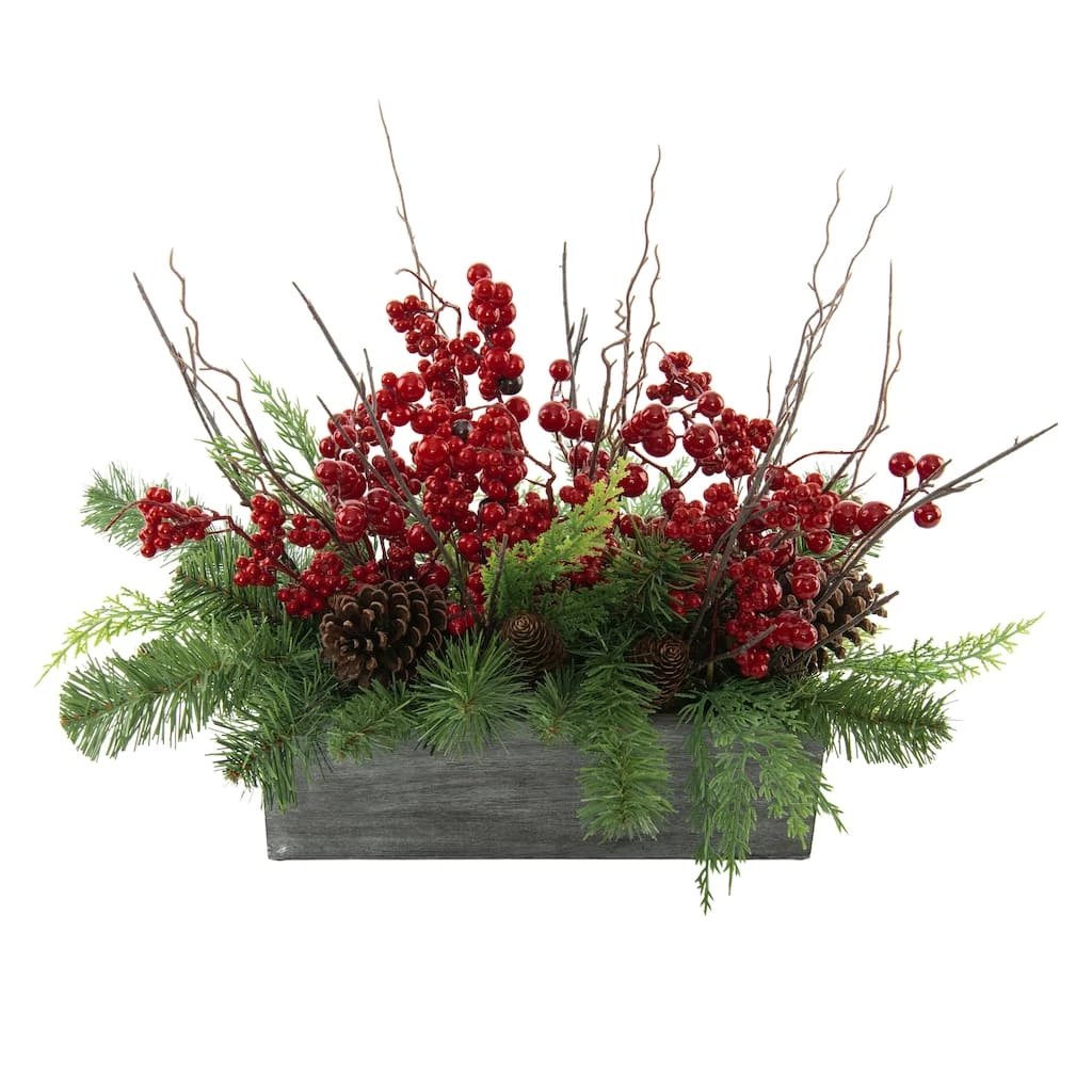 Discount 𧨠Pine & Berry Arrangement In Wooden Box by Ashland® β¨ 3 Discount 𧨠Pine & Berry Arrangement In Wooden Box by Ashland® β¨