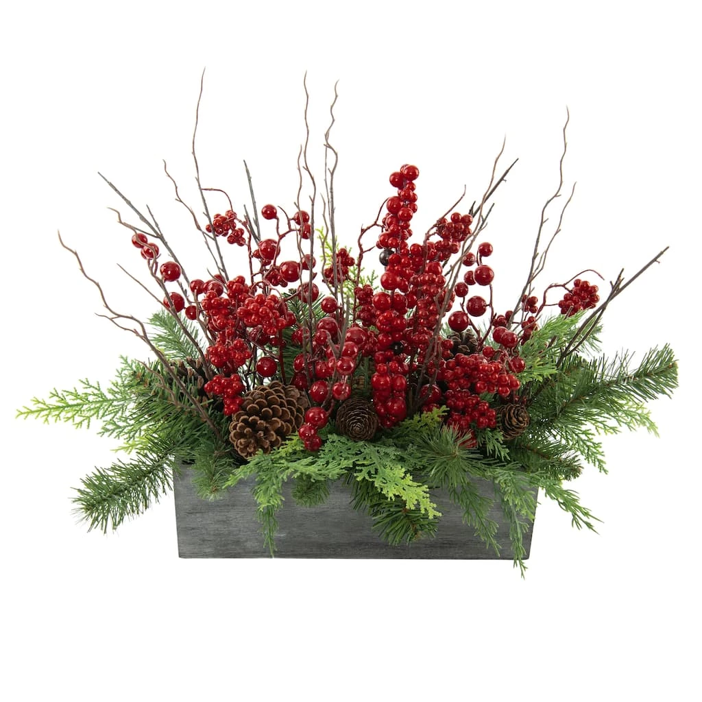 Discount 𧨠Pine & Berry Arrangement In Wooden Box by Ashland® β¨ 4 Discount 𧨠Pine & Berry Arrangement In Wooden Box by Ashland® β¨ - Image 2