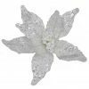 Flash Sale ❤️ White Glitter Poinsettia Pick by Ashland® 🧨