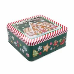 New 🔥 7.5" Gingerbread Chalet Tin by Celebrate It™ 🎄 Christmas 🎁 -Christmas Shop 10700227 3