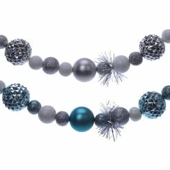 Flash Sale ✔️ Assorted 6ft. Blue & Silver Ball & Tinsel Garland by Ashland® 😍