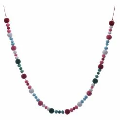 Deals 🥰 6ft. Bright Pom Pom Garland by Ashland® ❤️ -Christmas Shop 10700495 3