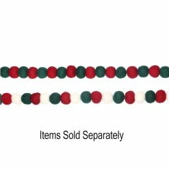 Outlet 👍 Assorted 6ft. Red & Green Felt Pom Pom Garland by Ashland® 🔥