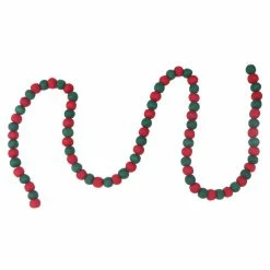 Outlet 👍 Assorted 6ft. Red & Green Felt Pom Pom Garland by Ashland® 🔥 -Christmas Shop 10700508 4