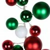 Promo ⌛ 6ft. Red, White & Green Ball Ornament Garland by Ashland® ✔️ -Christmas Shop 10700510 1