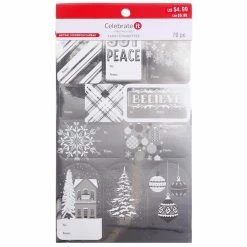 Discount 🔥 Silver Foil Sticker Gift Tags by Celebrate It™ 🔔 Christmas 👏