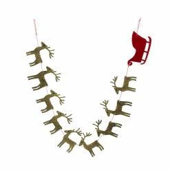 Flash Sale 👏 6ft. Reindeer & Sleigh Garland by Ashland® 💯 -Christmas Shop 10700656 3