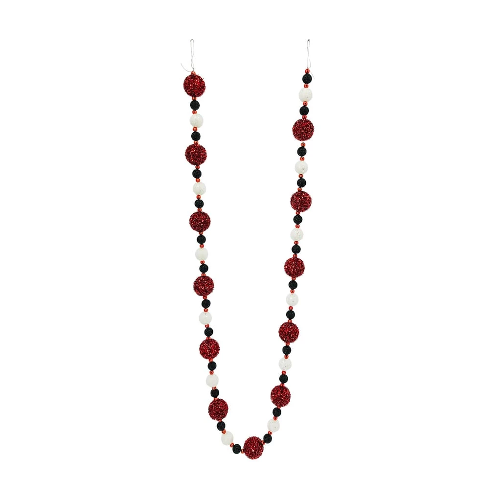 Brand new ✔️ 6ft. Red, Black & White Pom-Pom & Bead Garland by Ashland® 🎁 4 Brand new ✔️ 6ft. Red, Black & White Pom-Pom & Bead Garland by Ashland® 🎁 - Image 2