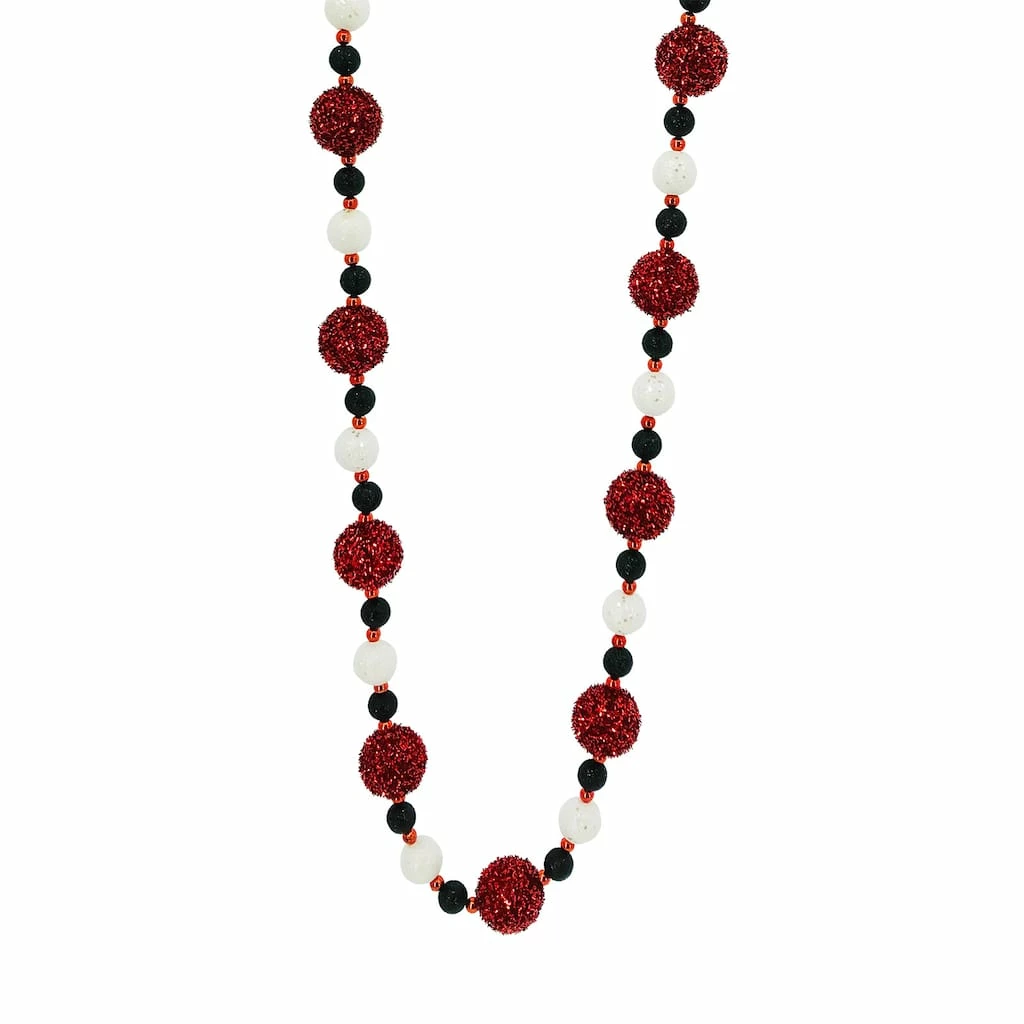 Brand new ✔️ 6ft. Red, Black & White Pom-Pom & Bead Garland by Ashland® 🎁 3 Brand new ✔️ 6ft. Red, Black & White Pom-Pom & Bead Garland by Ashland® 🎁
