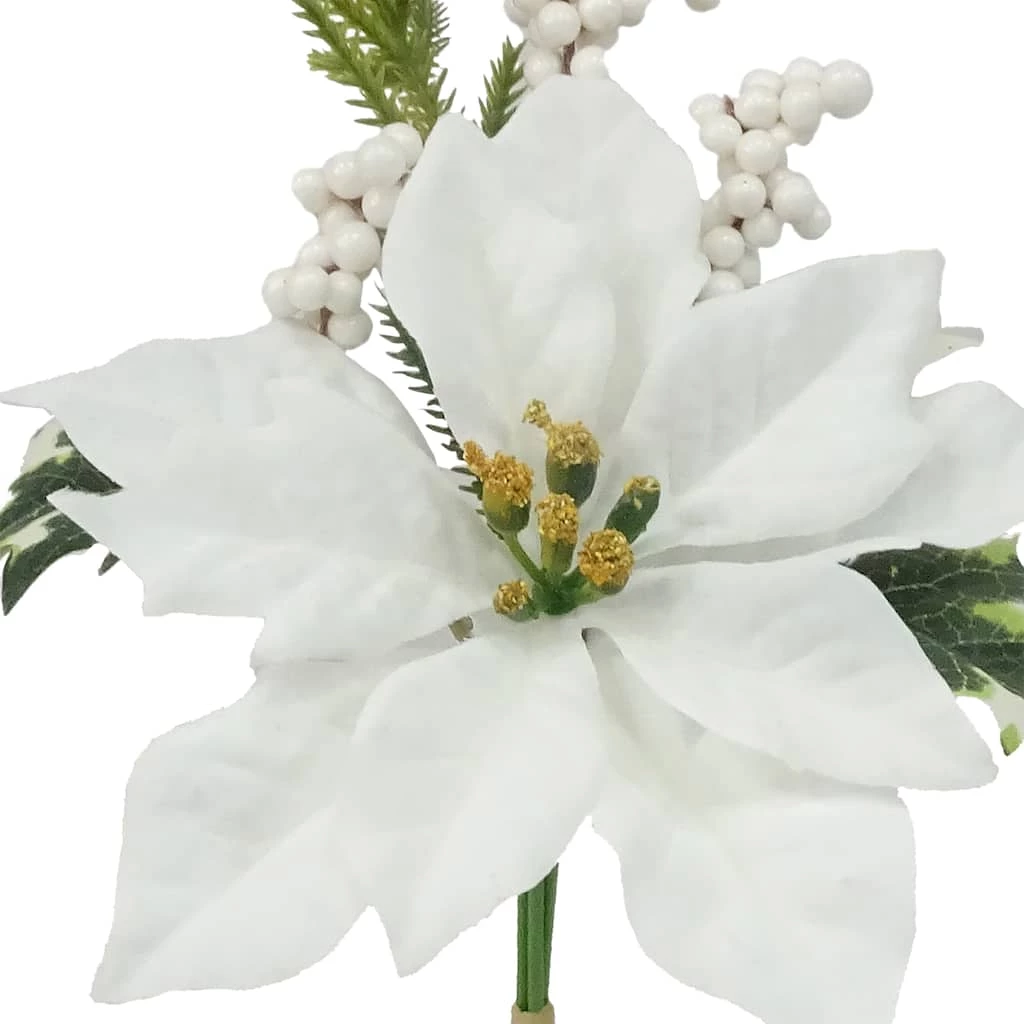 New π White Poinsettia & Berry Bush by Ashland® π 4 New π White Poinsettia & Berry Bush by Ashland® π - Image 2
