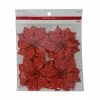 Coupon 💯 3.5" Glittery Red Poinsettia Accents by Ashland®, 4ct. 👏 -Christmas Shop 10700769