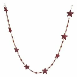 Promo ✨ 6ft. Buffalo Check Star & Wood Bead Garland by Ashland® 🧨 -Christmas Shop 10700787 3