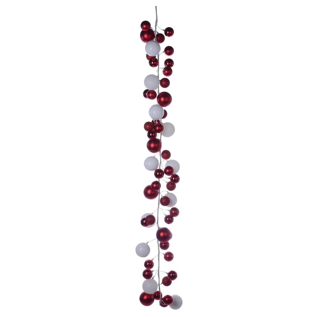 Best Pirce 𧨠6ft. Red & White Ball Ornament Garland by Ashland® β€οΈ 4 Best Pirce 𧨠6ft. Red & White Ball Ornament Garland by Ashland® β€οΈ - Image 2