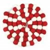 Budget 👏 6ft. Red & White Felt Pom Pom Garland by Ashland® 🤩 -Christmas Shop 10700807 1