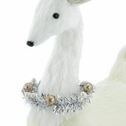 Best reviews of 🎉 20.5" White Standing Deer with Tinsel Wreath Tabletop Figure by Ashland® 😍 -Christmas Shop 10700887 3 1