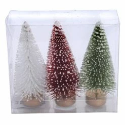 Flash Sale π Red, Green & White Flocked Potted Mini Tree Set by Ashland® π Christmas π