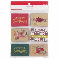 Hot Sale ✔️ Kraft Holiday Folded Gift Tags by Celebrate It™ 🎄 Christmas 🌟