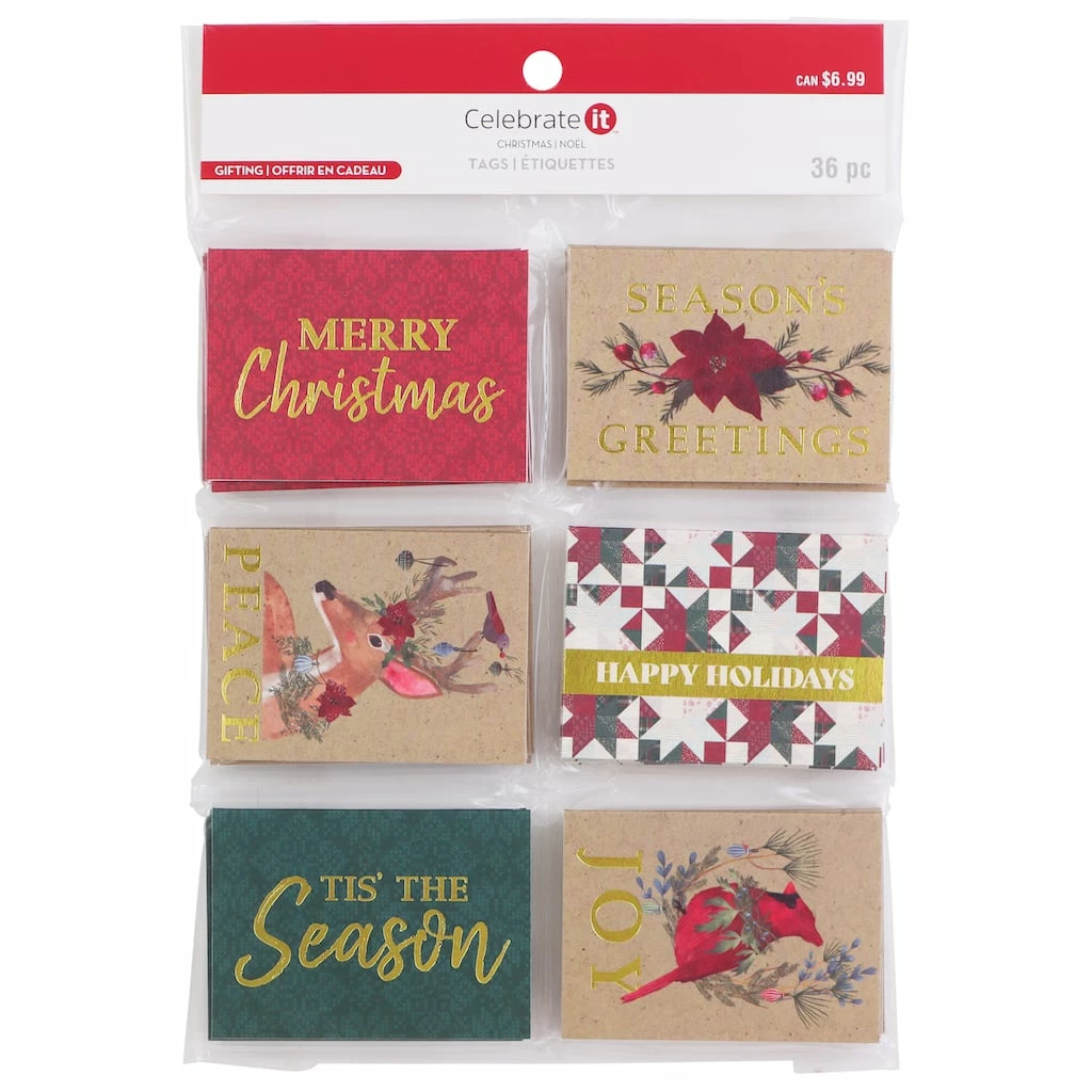 Hot Sale βοΈ Kraft Holiday Folded Gift Tags by Celebrate It™ π Christmas π 3 Hot Sale βοΈ Kraft Holiday Folded Gift Tags by Celebrate It™ π Christmas π