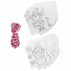 Brand new ✔️ Color Your Own Santa & Snowman Tags, 20ct. by Celebrate It™ 🎄 Christmas 🔥 -Christmas Shop 10701098 3