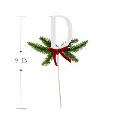 Wholesale 🔔 Christmas Pine Sprig Letter D Pick by Ashland® 😀 -Christmas Shop 10701101 3