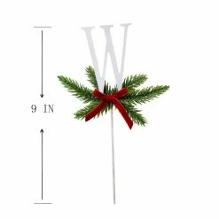 Budget 🔥 Christmas Pine Sprig Letter W Pick by Ashland® ❤️ -Christmas Shop 10701145 3