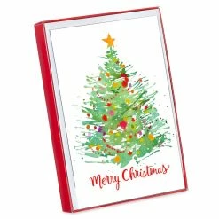 Discount ✔️ American Greetings® Merry ❄ Christmas Watercolor Tree Box of Cards 🤩