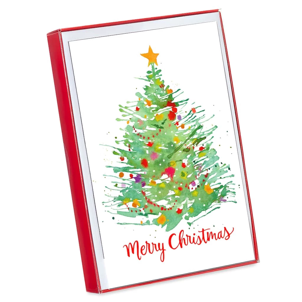 Discount βοΈ American Greetings® Merry β Christmas Watercolor Tree Box of Cards π€© 3 Discount βοΈ American Greetings® Merry β Christmas Watercolor Tree Box of Cards π€©