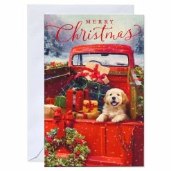 Outlet ❤️ American Greetings® 🐶 Dog in Red Truck Box of Cards 🔔 -Christmas Shop 10701416 2