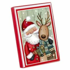 Deals β€οΈ American Greetings® Santa & Deer Box of Cards π