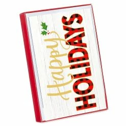 Hot Sale 🎉 American Greetings® Plaid Happy Holidays Box of Cards by Plus Mark 🔔 -Christmas Shop 10701421 1