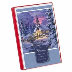 Buy π American Greetings® Wintry Night Church Scene Box of Cards π