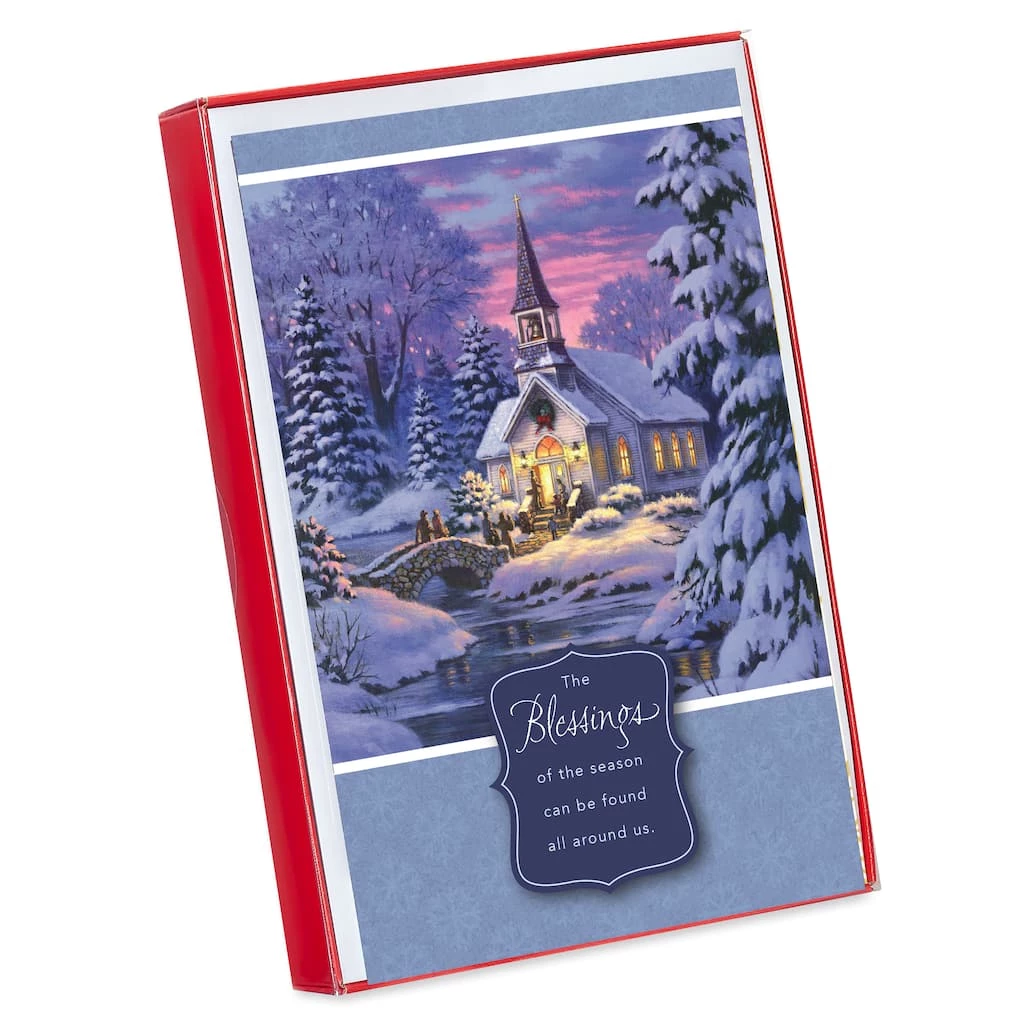 Buy π American Greetings® Wintry Night Church Scene Box of Cards π 3 Buy π American Greetings® Wintry Night Church Scene Box of Cards π