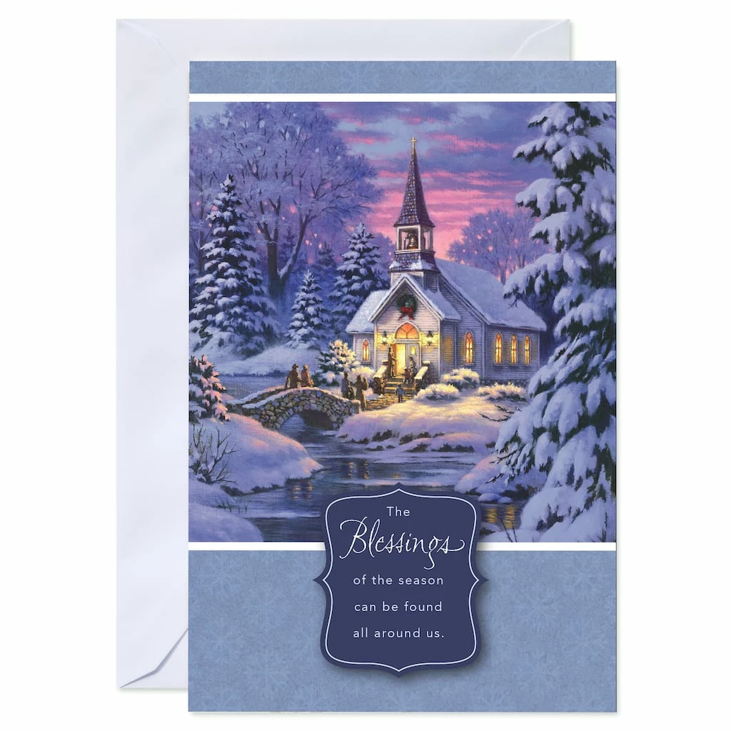 Buy π American Greetings® Wintry Night Church Scene Box of Cards π 5 Buy π American Greetings® Wintry Night Church Scene Box of Cards π - Image 3
