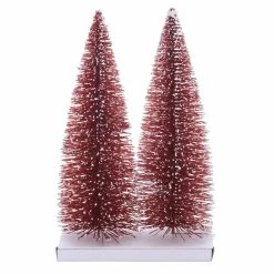 Discount 😀 12" Red Bottle Brush Trees, 2ct. by Ashland® 💯