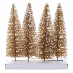 Hot Sale 🧨 8" Gold Bottle Brush Trees, 4ct. by Ashland® 😀