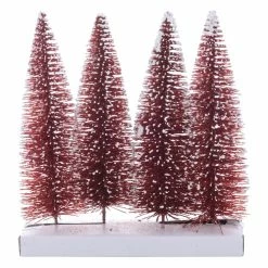 New β 8" Red Bottle Brush Trees, 4ct. by Ashland® π