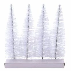 Deals ❤️ 8" White Bottle Brush Trees, 4ct. by Ashland® ⭐