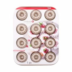 Brand new 🛒 Fluted Non-Stick Mini Bundt Cake Pan by Celebrate It® 🔔 -Christmas Shop 10701518 10
