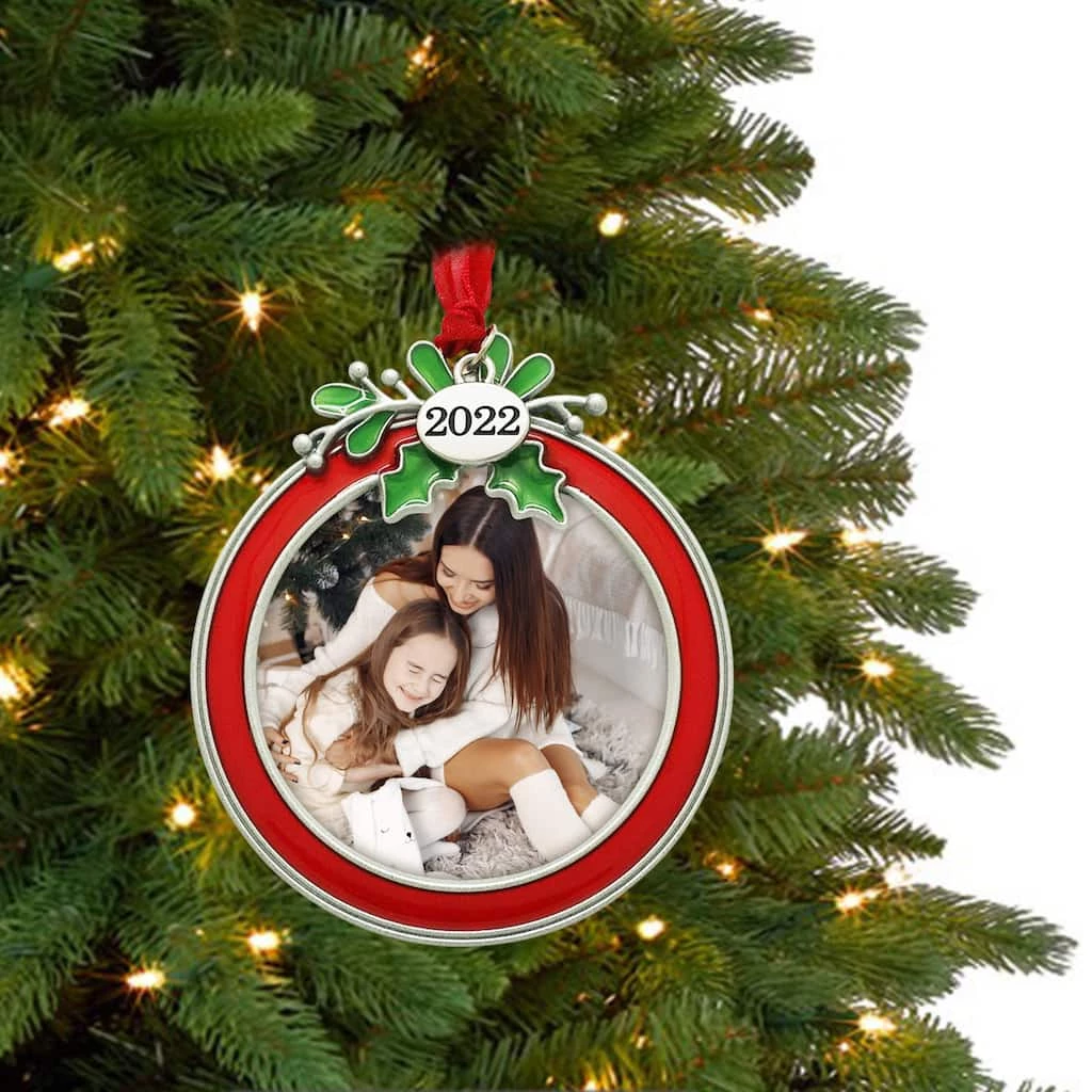 Budget π Red & Green Holly 2022 Round Ornament Frame by Studio Décor® by Studio Decor π― 4 Budget π Red & Green Holly 2022 Round Ornament Frame by Studio Décor® by Studio Decor π― - Image 2