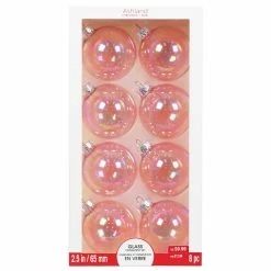 Deals 👍 Assorted 8ct. 2.5" Light Pink Glass Ball Ornaments by Ashland® 🔥 -Christmas Shop 10701624 5
