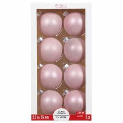 Deals 👍 Assorted 8ct. 2.5" Light Pink Glass Ball Ornaments by Ashland® 🔥 -Christmas Shop 10701624 6
