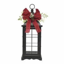 Hot Sale ⌛ 15" Black Lantern with Red Bow by Ashland® 🧨